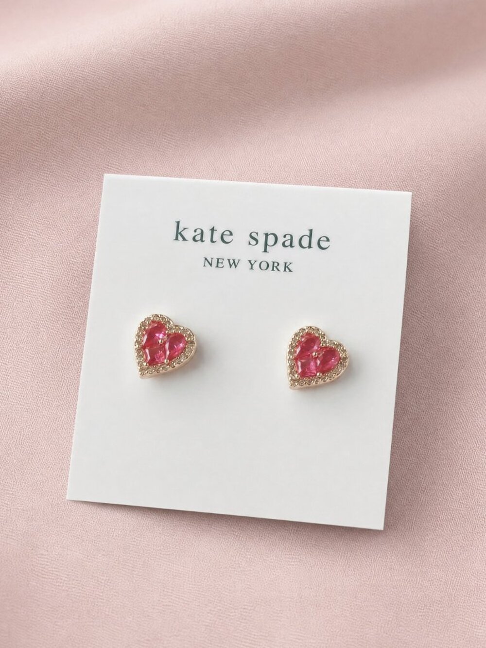 Crystal Heart Stud Earrings